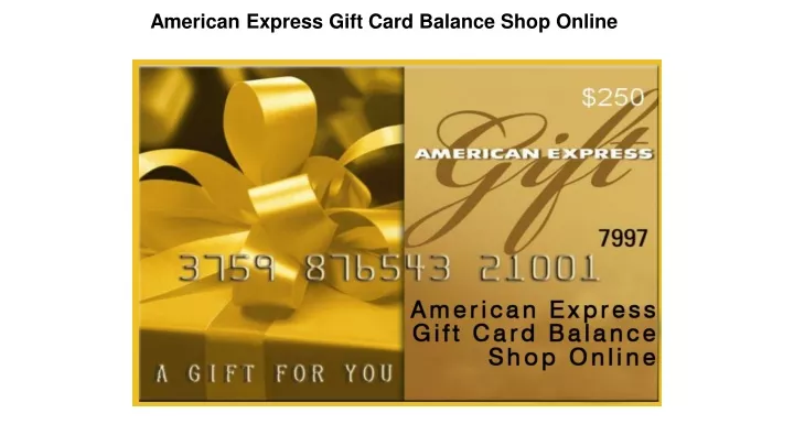 american express gift card balance shop online