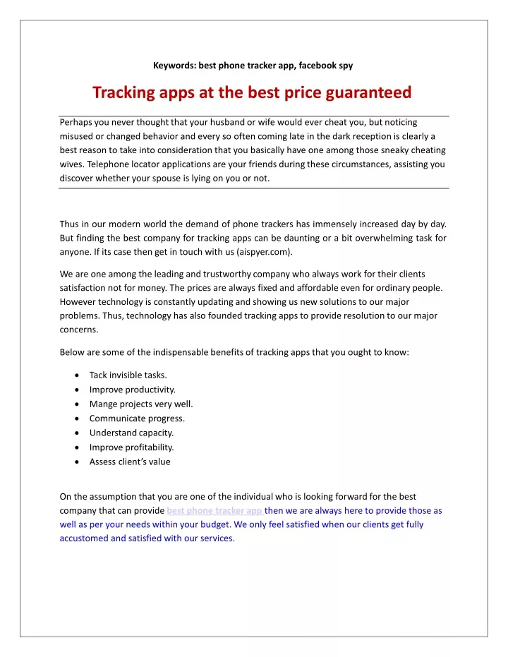 tracking apps at the best price guaranteed
