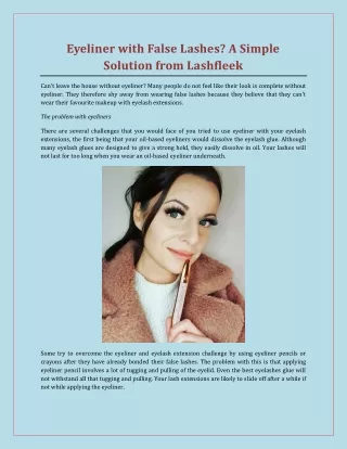 eyeliner with false lashes a simple solution from
