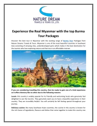Burma Tour