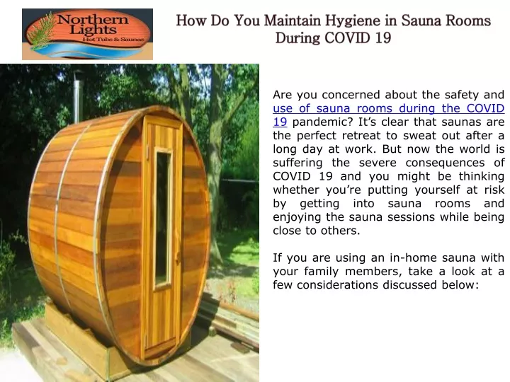 how do you maintain hygiene in sauna rooms during