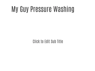 My Guy Pressure Washing