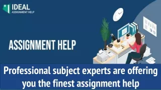 Professional subject experts are offering you the finest assignment help