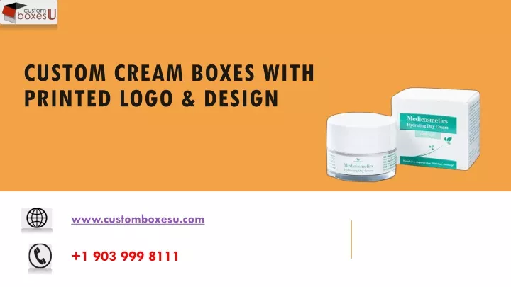 custom cream boxes with printed logo design