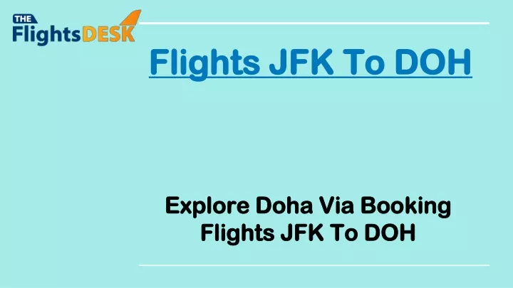flights jfk to doh