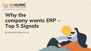 Why Company wants ERP Top 5 Signals