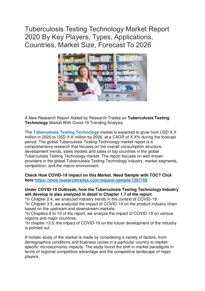 tuberculosis testing technology market report
