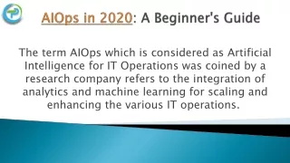 aiops in 2020 a beginner s guide