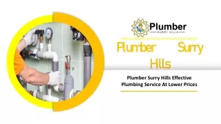 Plumber Surry Hills Effective Plumbing Service At Lower Prices