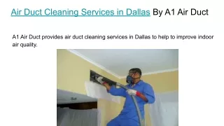 Duct Cleaning Services in Dallas