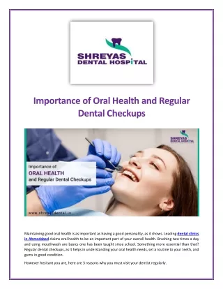 Why a Regular Dental Check-up Is Important?