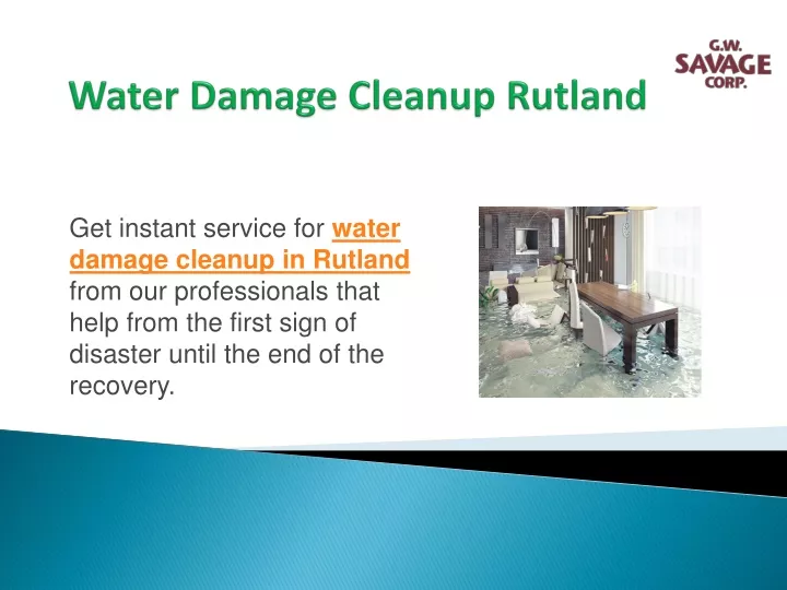 water damage cleanup rutland