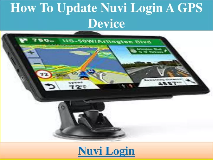 how to update nuvi login a gps device