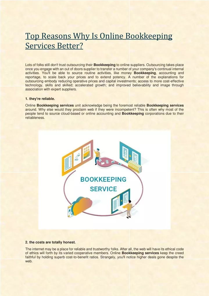 top reasons why is online bookkeeping services