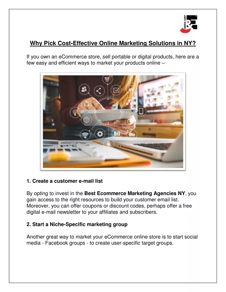 why pick cost effective online marketing