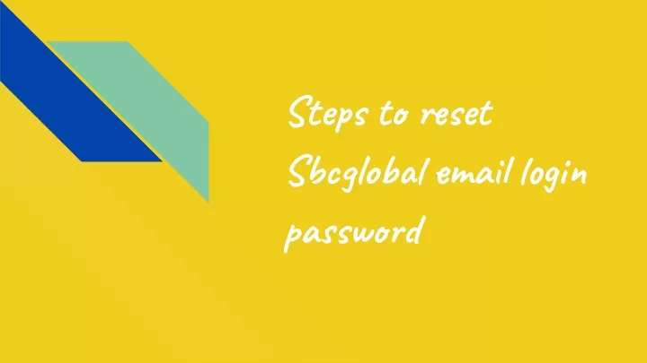 steps to reset sbcglobal email login password
