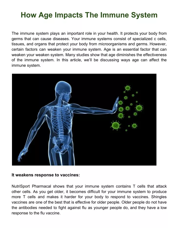 how age impacts the immune system