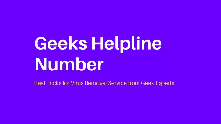 geeks helpline number