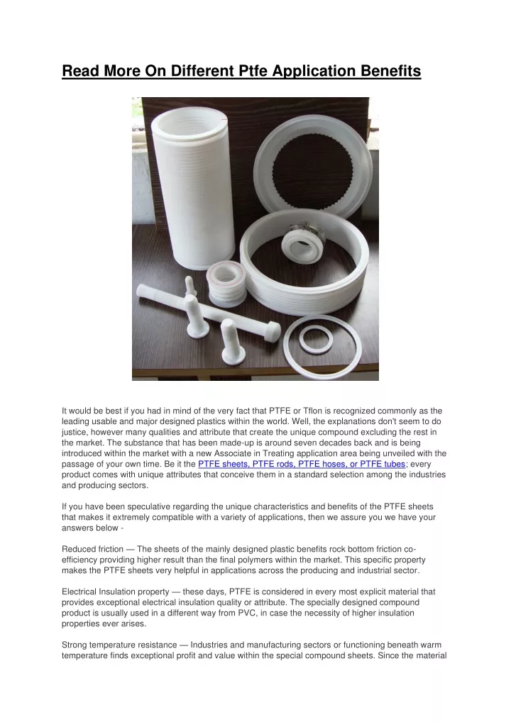 read more on different ptfe application benefits