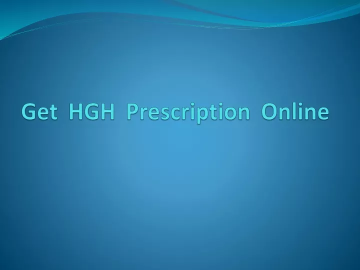 get hgh prescription online