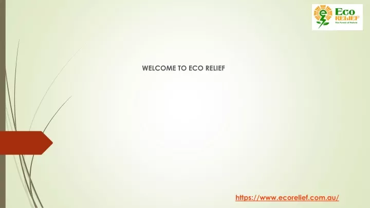 welcome to eco relief