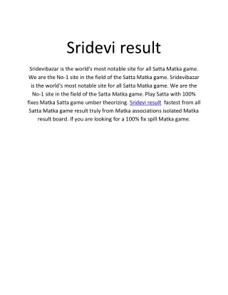 sridevi result