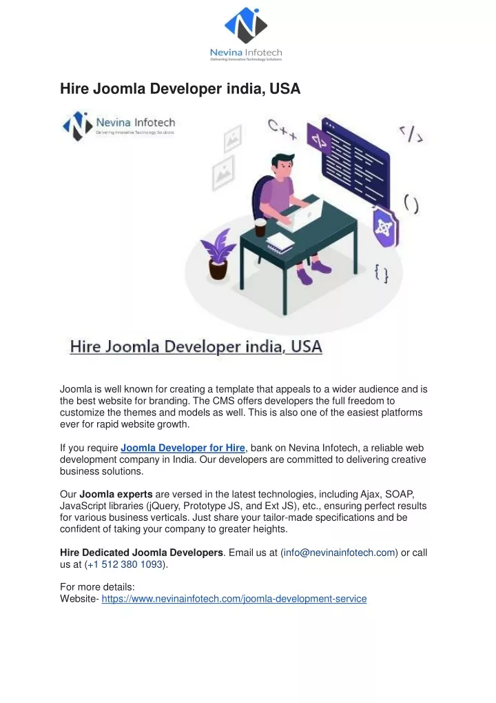 hire joomla developer india usa