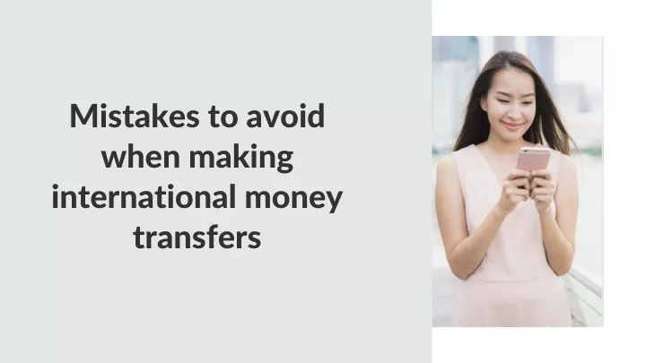 mistakes to avoid when making international money