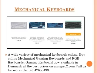 mechanical keyboards