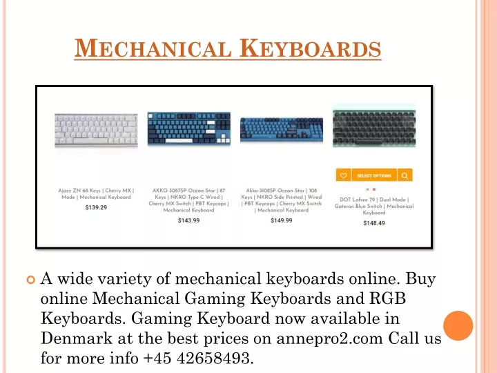 mechanical keyboards