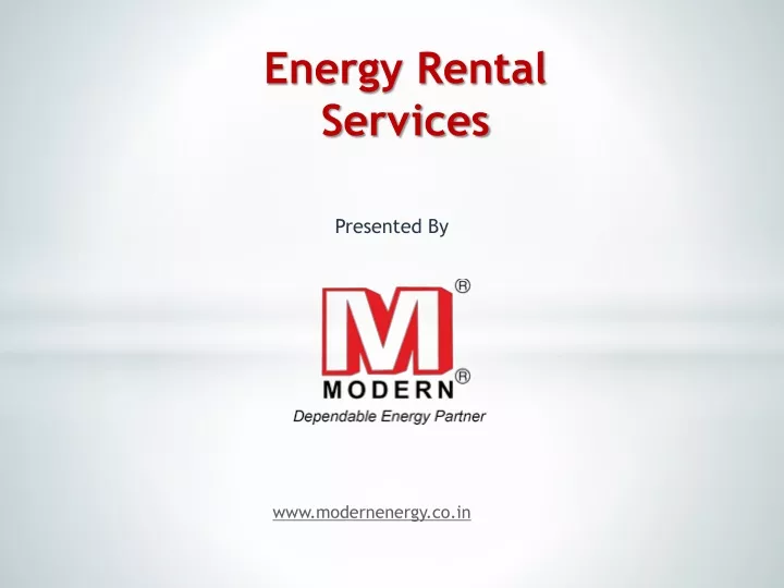 energy rental services