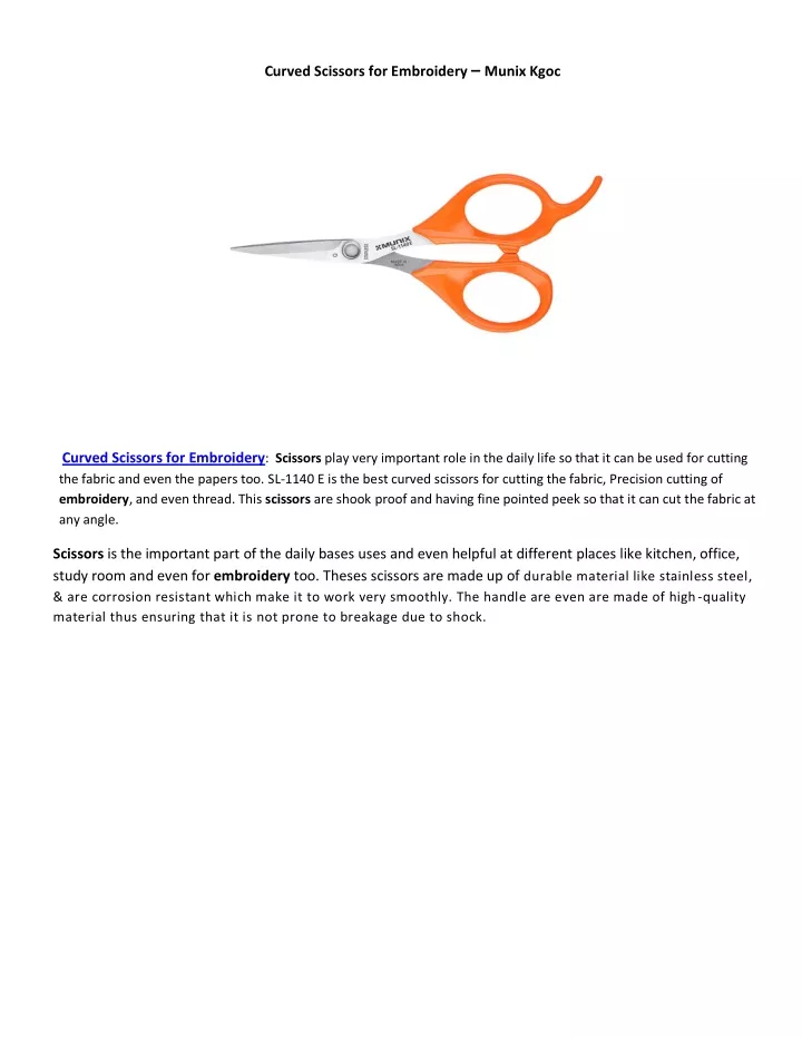 curved scissors for embroidery munix kgoc