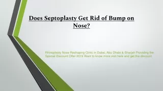 does septoplasty get rid of bump on nose