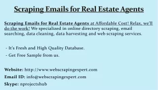 scraping emails for real estate agents