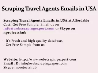 scraping travel agents emails in usa