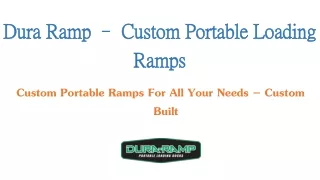Custom Portable Ramps For All Your Needs – Custom Built