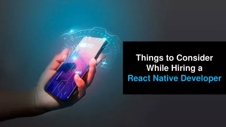 things to consider while hiring a react native