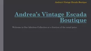 Vintage Escada Online Shopping Store USA