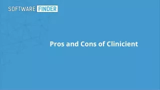 pros and cons of clinicient