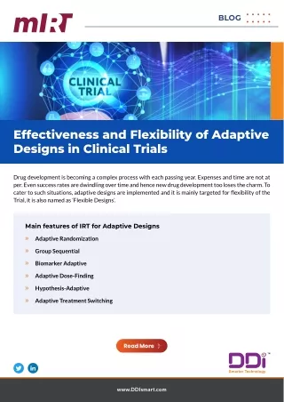 Effectiveness and Flexibility of Adaptive Designs in Clinical Trials