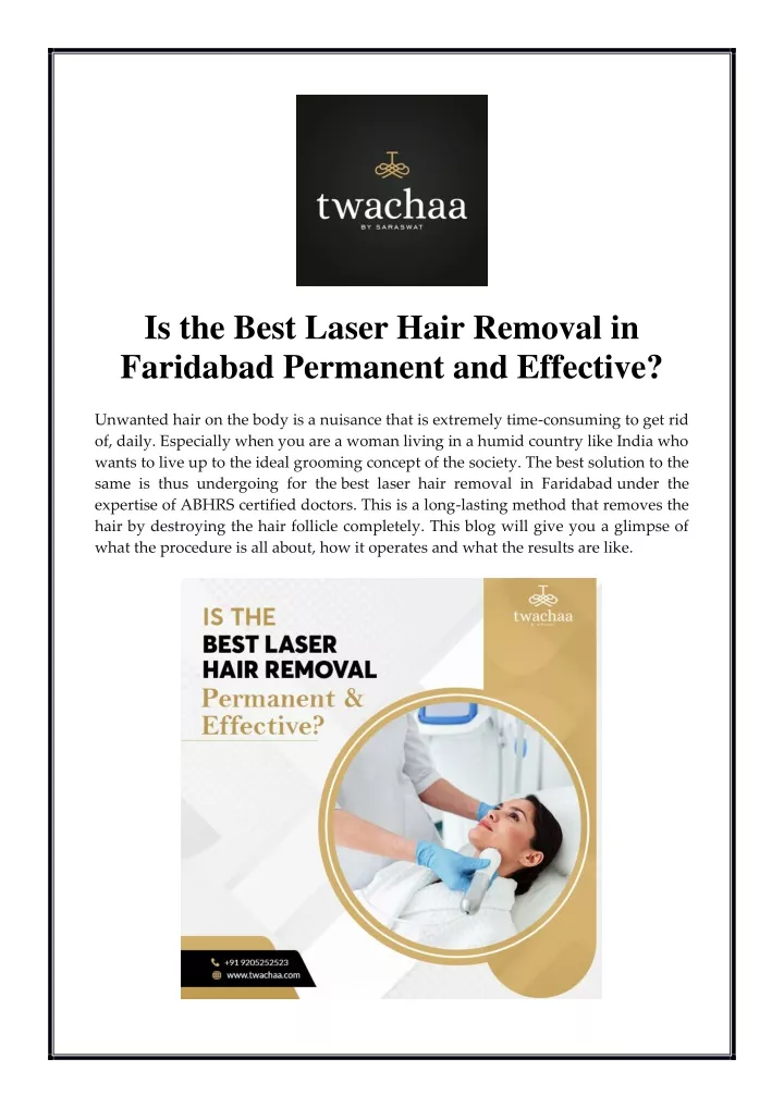 is the best laser hair removal in faridabad