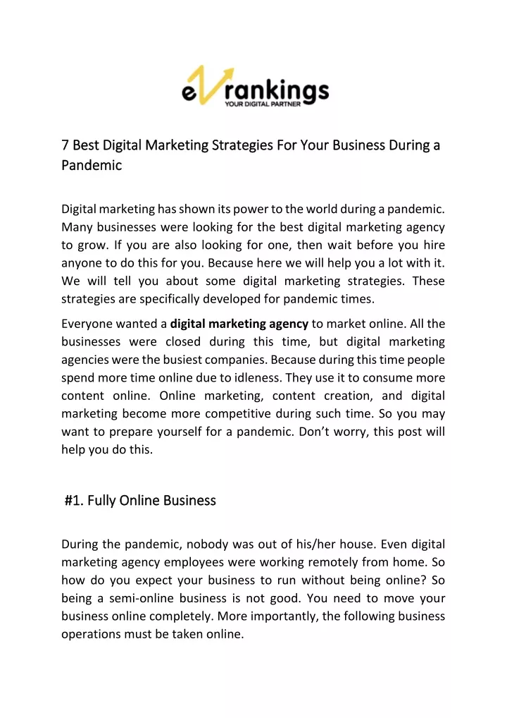 7 best digital marketing strategies for your