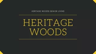 Heritage Woods Senior Living