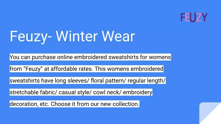 feuzy winter wear