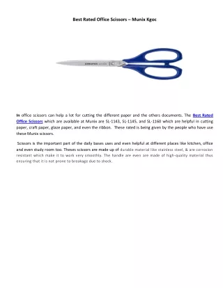 Best Rated Office Scissors – Munix Kgoc