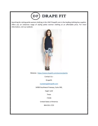 searching for styling petite women clothing