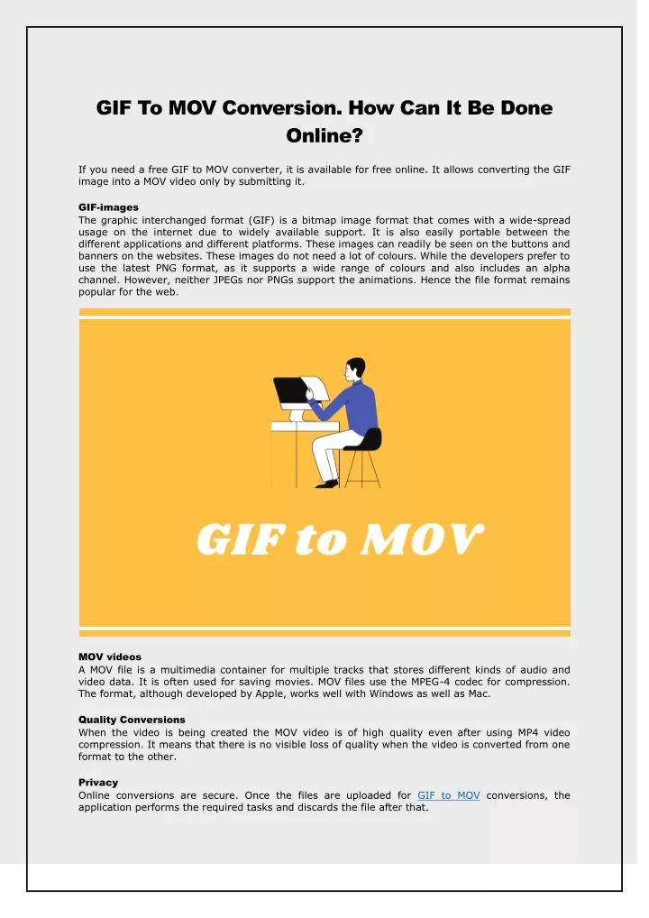 gif to mov conversion how can it be done online
