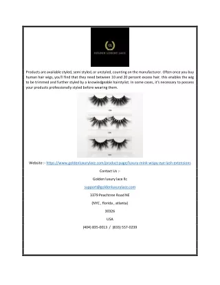 Shop Eyelash Extensions in Atlanta | Goldenluxurylace.com