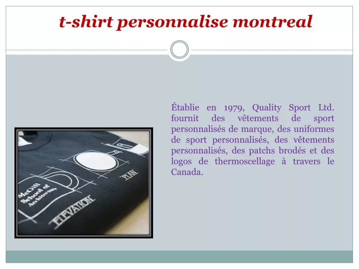 t shirt personnalise montreal
