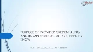 purpose of provider credentialing